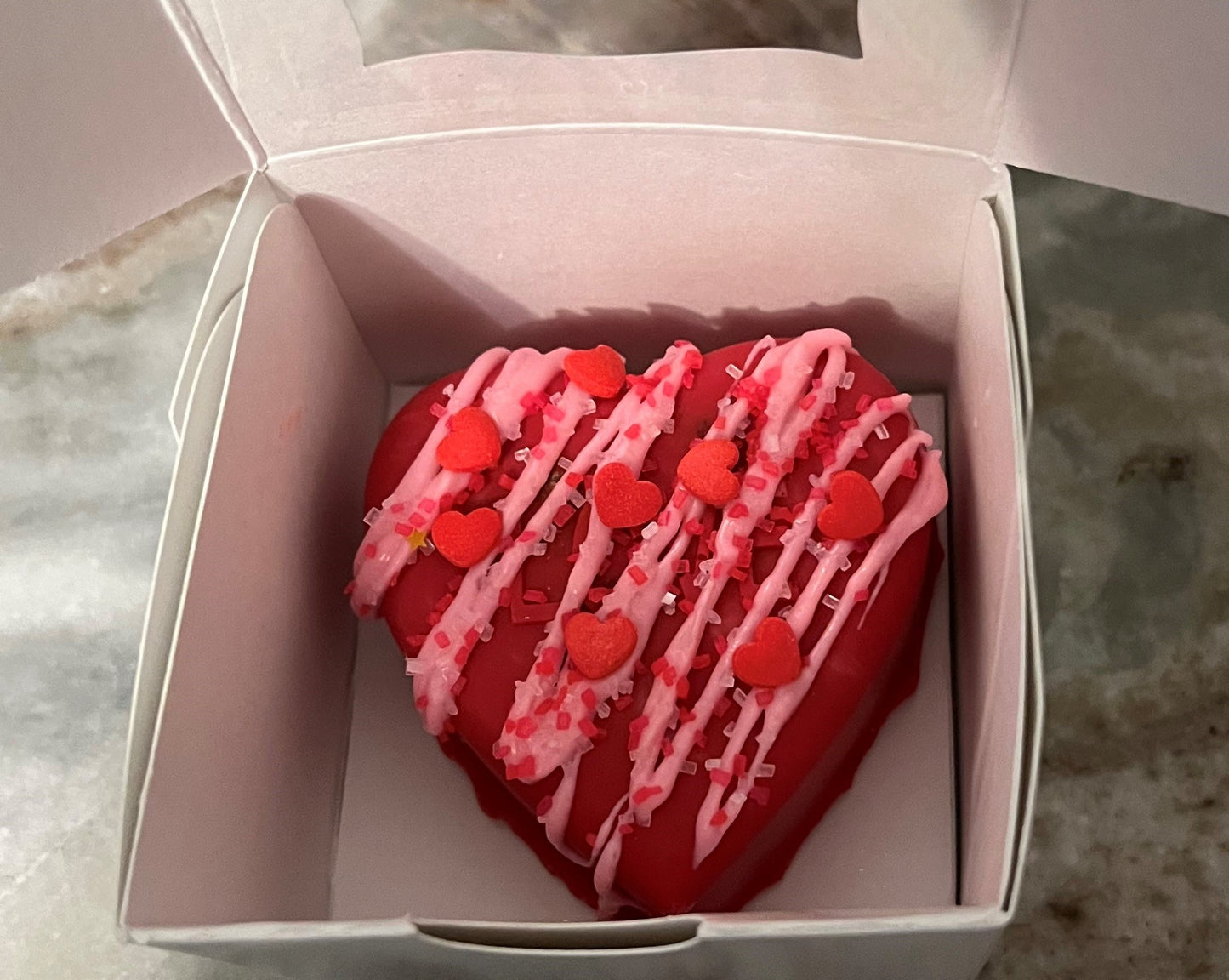 Red Heart Shaped Valentine Cocca Bombs